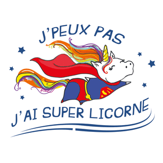 Carte Super Licorne, héroïne colorée et joyeuse Carte divers