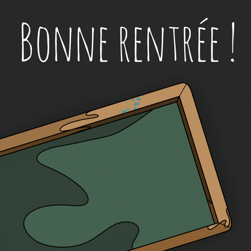 Carte Tableau noir pour une rentrée réussie Carte de septembre et de la rentrée