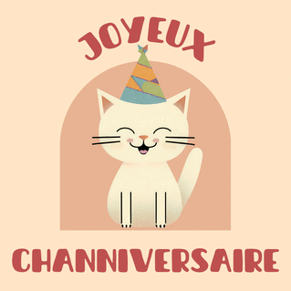 Carte Joyeux anniversaire avec un chat joyeux Carte anniversaire animaux