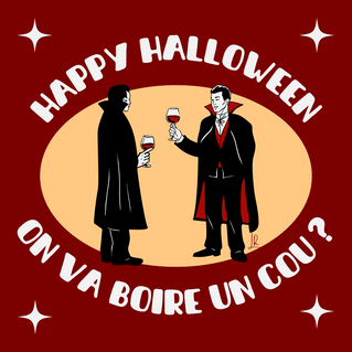 Carte Vampires à la coupe pour une nuit sanglante Carte halloween