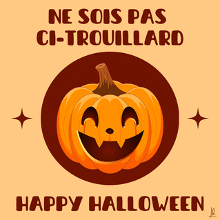 Carte Citrouille malicieuse et rires d'Halloween Carte halloween