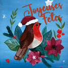 Rouge-gorge festif pour des f&ecirc;tes chaleureuses