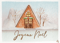 Chalet enneig&eacute; pour un No&euml;l traditionnel