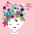 F&ecirc;te florale avec une touche color&eacute;e