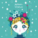 Voeux fleuris pour une ann&eacute;e 2026 p&eacute;tillante