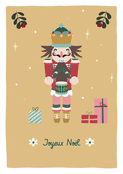 Casse-noisette joyeux pour un No&euml;l color&eacute;