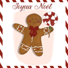Gingerbread joyeux avec une sucette festive