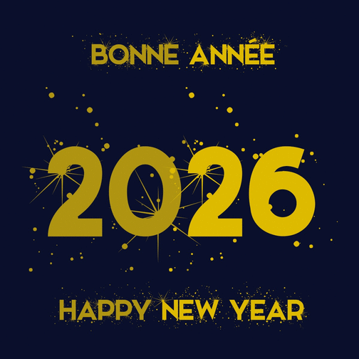 Carte Étoiles scintillantes pour un 2026 inspirant Carte de voeux professionnelle 2026