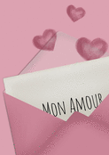 Mon amour cach&eacute; dans une enveloppe rose