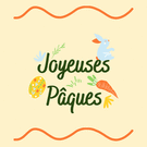 Joyeuses P&acirc;ques avec un lapin malicieux