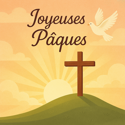 Carte Pâques, lumière de la résurrection divine Carte religieuse de Pâques