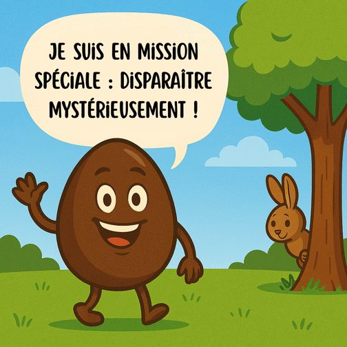 Carte Oeuf en mission pour disparaître à Pâques Carte amusante de Pâques