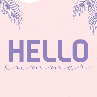 Carte Hello été coloré sous un ciel pastel Carte postale d'août et vacances