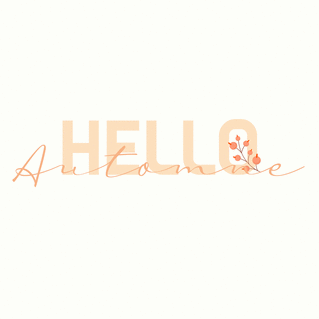 Carte Hello Automne et fleurs délicates Carte d'octobre