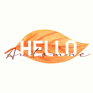 Carte Hello Feuilles d'automne en couleurs vibrantes Carte d'octobre