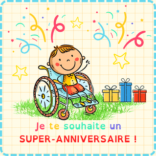 Carte Super anniversaire avec un enfant joyeux Carte anniversaire enfant