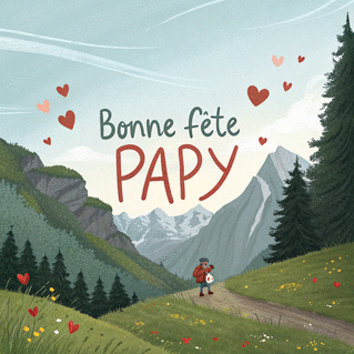Carte Papy en pleine nature pour une fête joyeuse Carte de fête des grands-pères