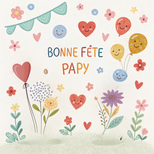 Carte Bonne fête papy Carte de fête des grands-pères