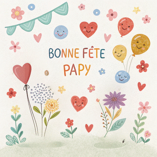 Carte Bonne fête papy Carte de fête des grands-pères