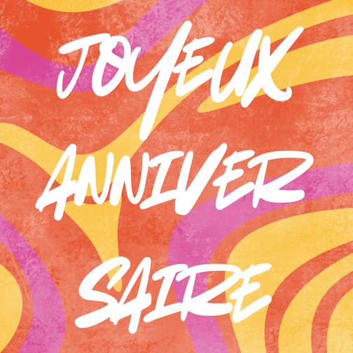 Carte Joyeux anniversaire coloré Carte d'anniversaire adulte
