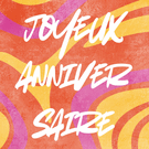 Joyeux anniversaire aux couleurs vives et graphiques