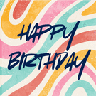 Joyeux anniversaire en couleurs vibrantes