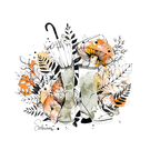 Bottes de pluie et champignons d'automne