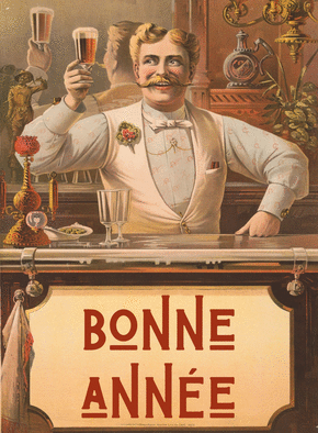 Carte Bonne année Carte de voeux ancienne 2026