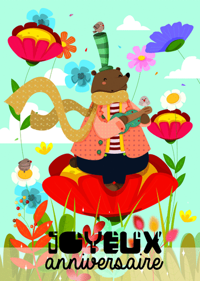 Carte joyeux anniversaire Carte anniversaire enfant