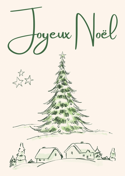 Carte Joyeux No&euml;l Carte de noel traditionnelle