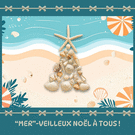Merveilleux No&euml;l avec des coquillages amusants