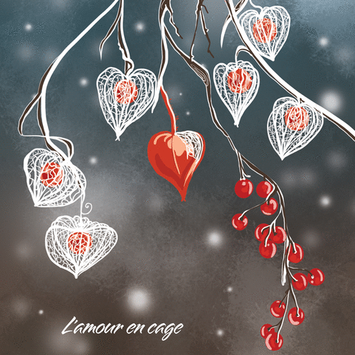 Carte C&oelig;ur emprisonn&eacute; pour une d&eacute;claration passionn&eacute;e Carte St Valentin originale