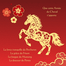 Cheval de feu pour un Nouvel An radieux