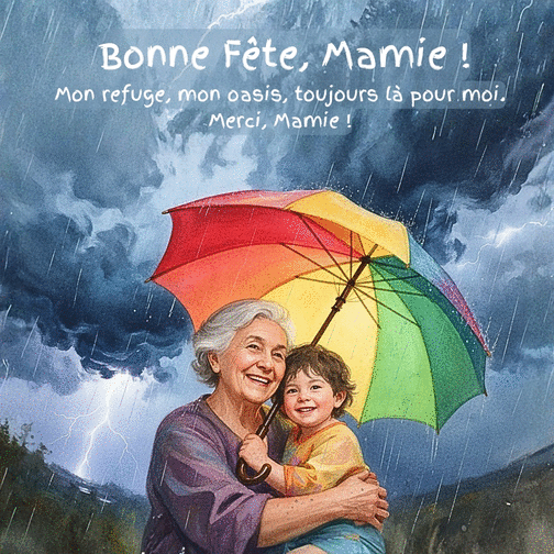 Carte Bonne fête mamie Carte fête des grand-mères