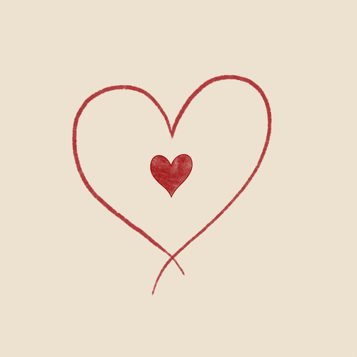 Carte  d`amour Carte avec coeurs