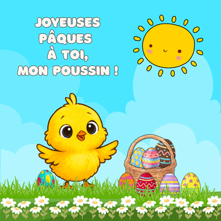 Carte Joyeuses P&acirc;ques Enfants Carte amusante de Pâques