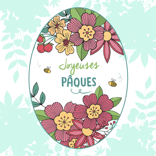 Carte Joyeuses P&acirc;ques Carte de Pâques