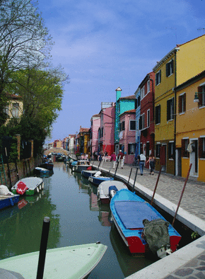 Carte Maisons colorées à Venise Carte postale Italie