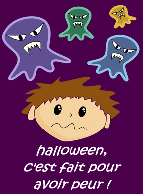 Carte Halloween pour avoir peur Carte Halloween pour enfant