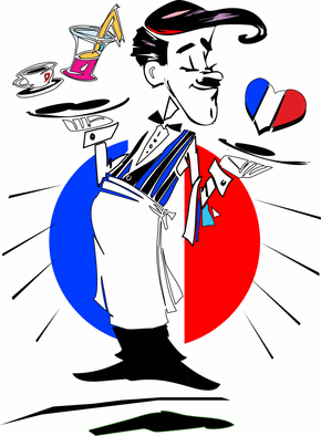 Carte Caricature du français Carte postale France
