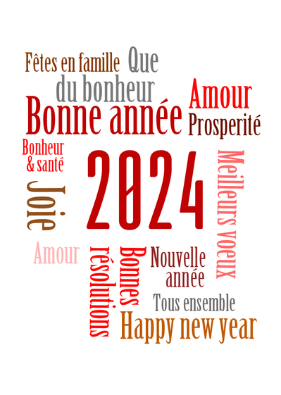 Carte Les souhaits du nouvel an Carte de voeux 2022 