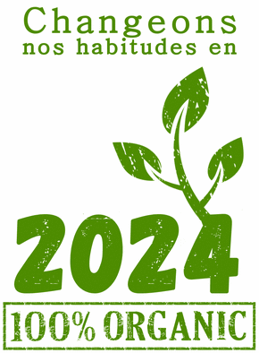 Carte  de voeux bonne résolution verte Carte de voeux Nature 2023