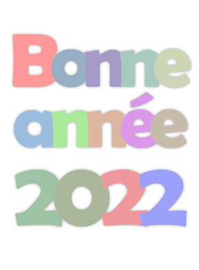 Carte bonne année 2021 multicolore Carte de voeux design 2022