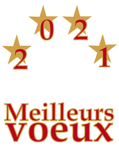 Carte Meilleurs voeux 2022 avec quatre étoiles dorées Carte de voeux design 2022