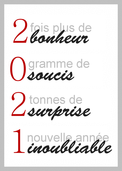 Carte Les voeux du nouvel an 2021 Carte de voeux classique 2021