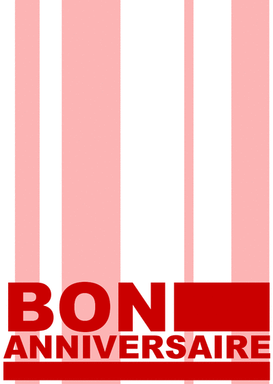 Carte Bon anniversaire rouge Carte anniversaire personnalisée