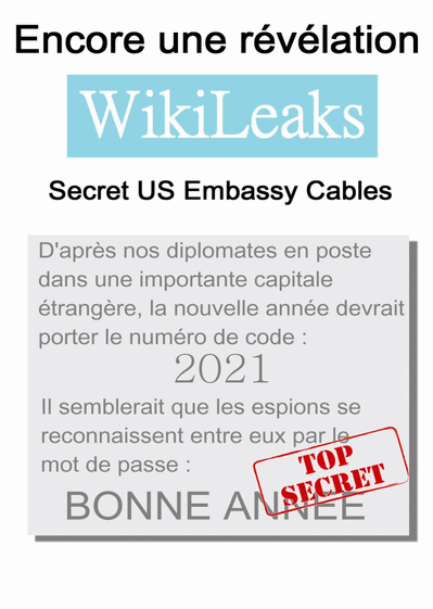 Carte Révélation de la nouvelle année 2021 Carte de voeux 2021 pour geek