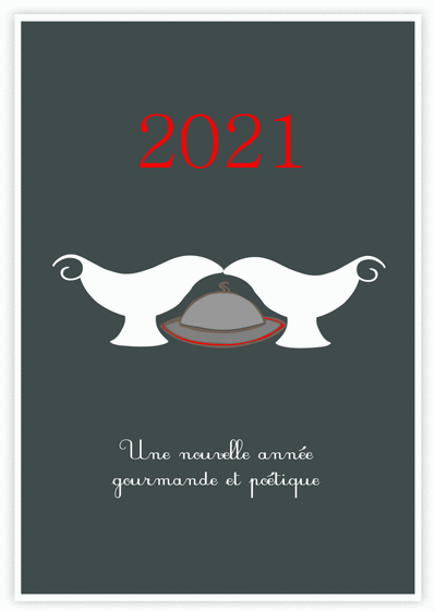 Carte de voeux 2021 gourmande et poétique Carte de voeux design 2021
