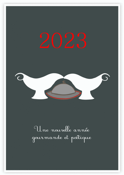 Carte  de voeux 2023 gourmande et poétique Carte de voeux design 2023