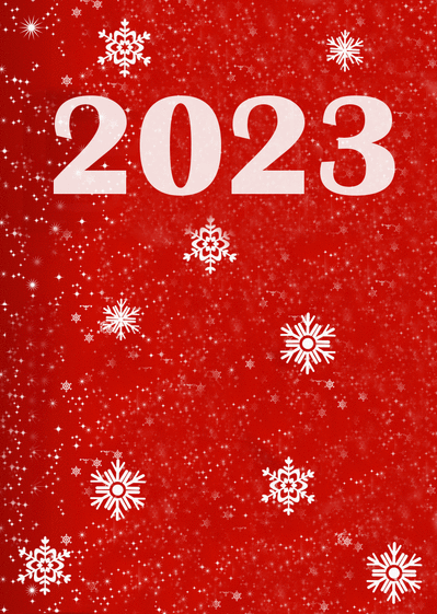 Carte Flocons de la nouvelle année 2022 Carte de voeux 2022 